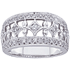 14k White Gold 1/2 CT TW Diamond Fashion Ring