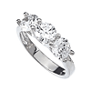 Sterling Silver 3 3/4 CT Cubic Zirconia Ring