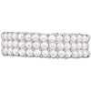 Freshwater Cultured Pearl and Sterling Silver Stretch Bracelet