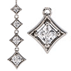 14k White Gold 1/2 CT TW Journey Diamond Pendant