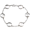 Sterling Silver 7 1/2in Freshwater Cultured White Coin Pearl Bracelet