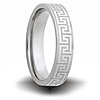 Greek Key Pattern Titanium 6mm Pipe Cut Ring
