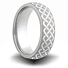 Woven Pattern Titanium 6mm Domed Ring