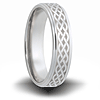 Woven Pattern Cobalt Ring with Step Down Edges 6mm