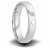 Cobalt 6mm Beveled Ring with Diamond Accent