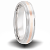 Cobalt 6mm Grooved Ring with 14kt Rose Gold Inlay