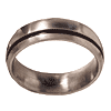 6mm Titanium Wedding Band Satin Finish with Groove