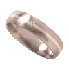 Titanium Satin Wedding Band with Diamond and Sterling Silver Inlay