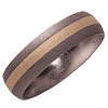 6mm Titanium Band Sandblast with 14KY Gold Inlay