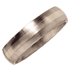 6mm Domed Titanium Band with 14kt White Gold Inlay