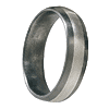 Titanium 6mm Satin Wedding Band with 3mm Sterling Silver Inlay
