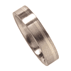 6mm Satin Titanium Band with 14kt White Gold Inlay