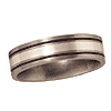 Titanium 6mm Satin Flat Wedding Band with Sterling Silver Inlay