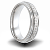 Cobalt 6mm Weave Pattern Ring with Rounded Edges