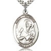 Sterling Silver 1in St Andrew Medal & 24in Chain