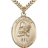 Gold Filled 1in St Agatha Medal & 24in Chain