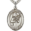 Sterling Silver 1in St Agatha Medal & 24in Chain