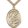 Gold Filled 1in Oval St Anthony Medal & 24in Chain