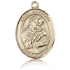14k Yellow Gold 1in Oval St Anthony Medal