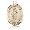 14kt Yellow Gold 1in St Barbara Medal