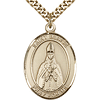 Gold Filled 1in St Blaise Medal & 24in Chain