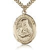 Gold Filled 1in St Frances Cabrini Medal & 24in Chain