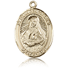 14kt Yellow Gold 1in St Frances Cabrini Medal