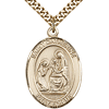 Gold Filled 1in St Catherine of Siena Medal & 24in Chain