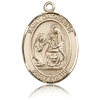 14kt Yellow Gold 1in St Catherine of Siena Medal