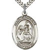 Sterling Silver 1in St Catherine of Siena Medal & 24in Chain
