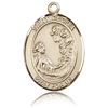 14kt Yellow Gold 1in St Cecilia Medal