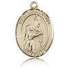 14kt Yellow Gold 1in St Bernadette Medal