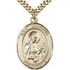 Gold Filled 1in St Camillus Medal & 24in Chain