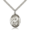 Sterling Silver 1in St Camillus Medal & 24in Chain