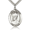 Sterling Silver 1in St Edward Medal & 24in Chain