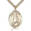 Gold Filled 1in St Dominic Medal & 24in Chain