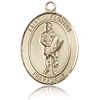 14kt Yellow Gold 1in St Florian Medal