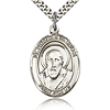 Sterling Silver 1in St Francis de Sales Medal & 24in Chain