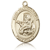 14kt Yellow Gold 1in St Francis Xavier Medal