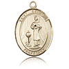 14kt Yellow Gold 1in St Genesius Medal