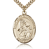 Gold Filled 1in St Gabriel Medal & 24in Chain
