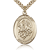 Gold Filled 1in St George Medal & 24in Chain