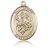 14kt Yellow Gold 1in St George Medal