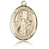 14kt Yellow Gold 1in St Genevieve Medal