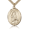 Gold Filled 1in St Emily Medal & 24in Chain