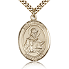 Gold Filled 1in St Isidore of Seville Medal & 24in Chain