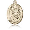 14kt Yellow Gold 1in St Jason Medal