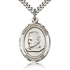 Sterling Silver 1in St John Bosco Medal & 24in Chain