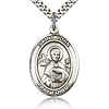 Sterling Silver 1in St John the Apostle Medal & 24in Chain
