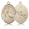 14kt Yellow Gold 1in St Joseph of Cupertino Medal